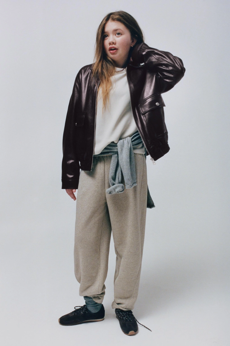 Пиджак из искусственной кожи с карманами