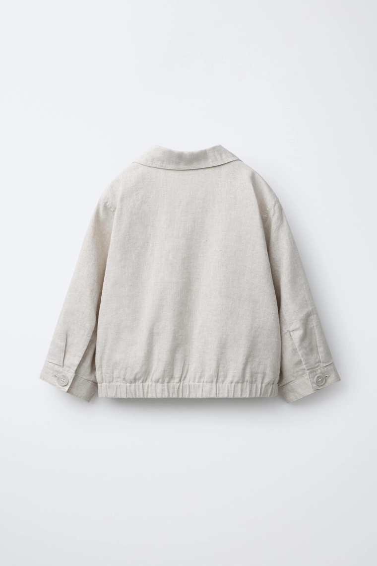 Пиджак из смесового льна и хлопка