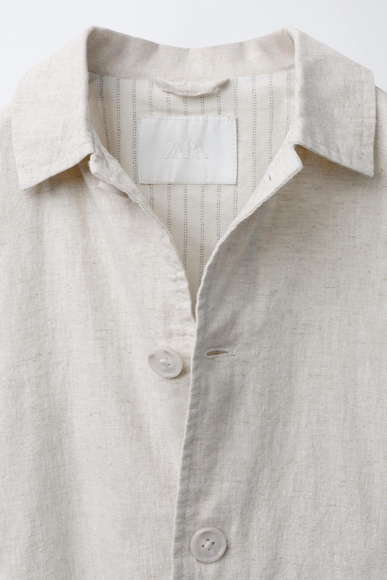 Пиджак из смесового льна и хлопка