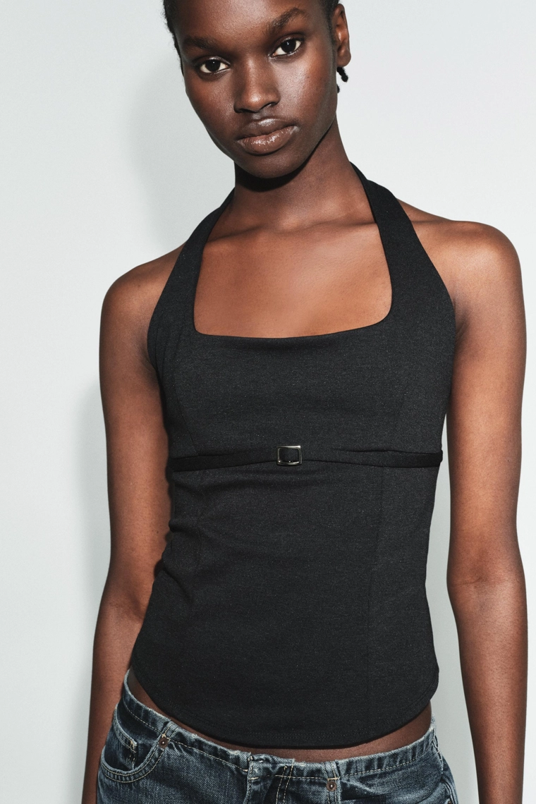 Топ с галстуком