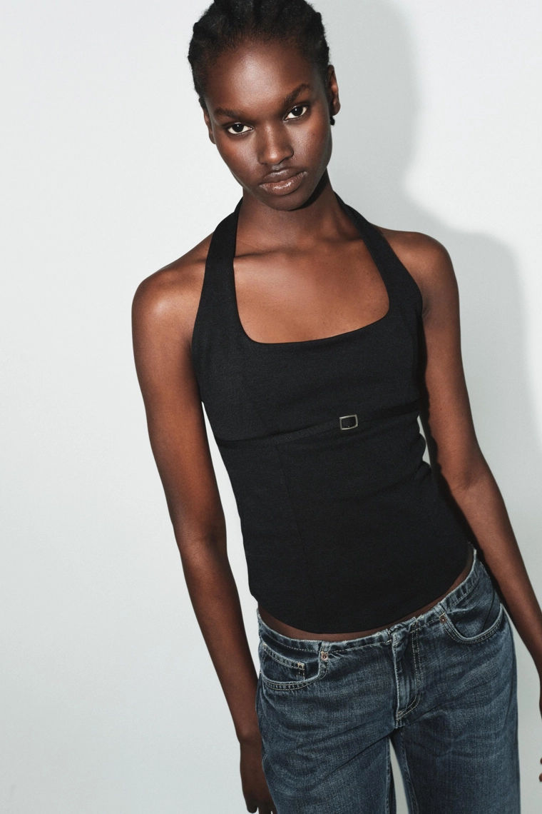 Топ с галстуком