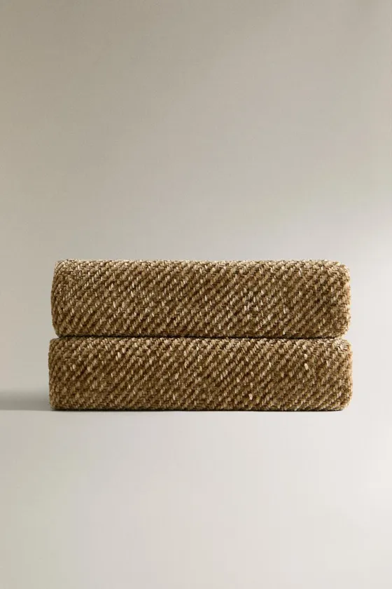 Плед двухцветный chenille с контрастным узором