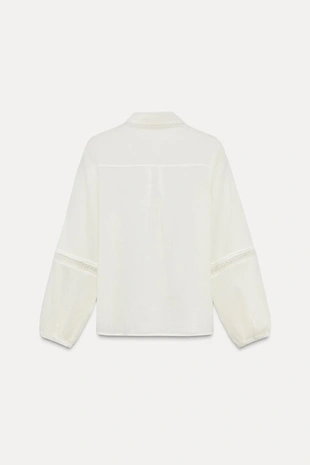 Блуза с защипами и кружевом- Заказать в России