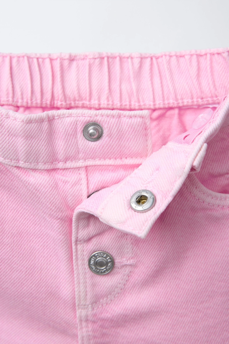 Шорты-бермуды twill mom fit