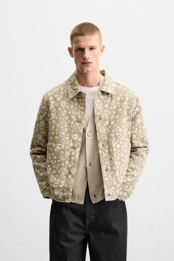 Флористическая джаккардовая куртка floral jacquard jacket