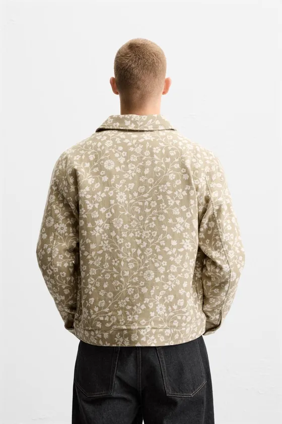 Флористическая джаккардовая куртка floral jacquard jacket