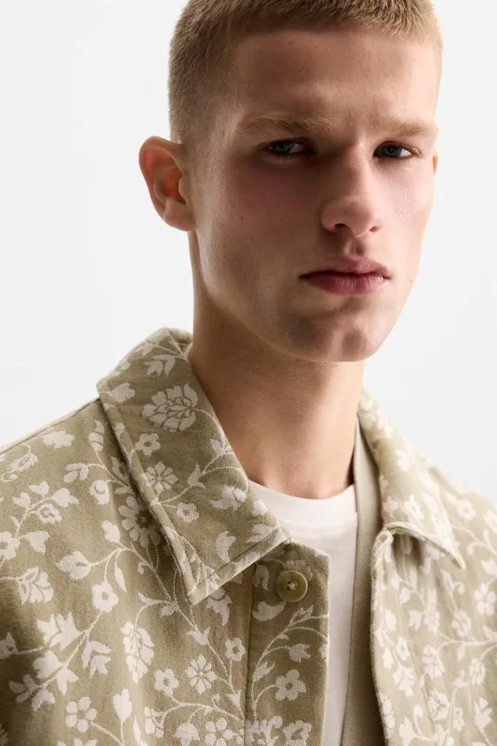 Флористическая джаккардовая куртка floral jacquard jacket
