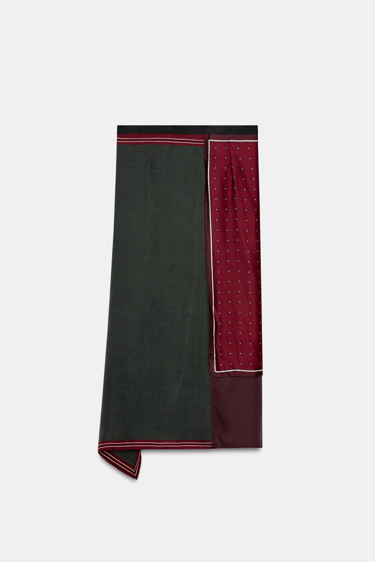 Парео-шарф из 100% вискозы с принтом