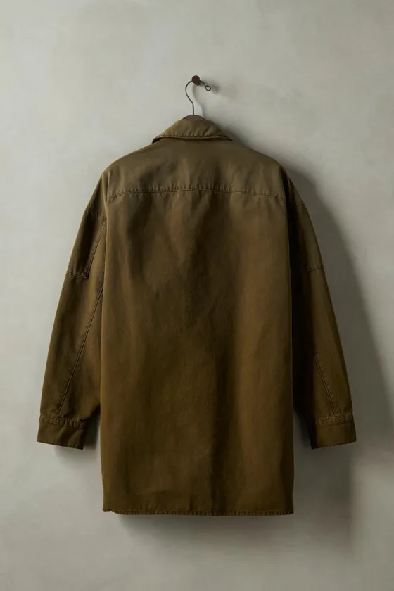 Рубашка-овершёрт из выцветшего хлопкового канваса washed canvas overshirt x sr_a