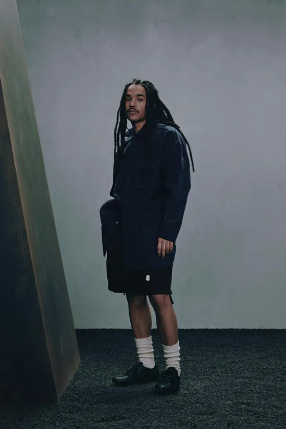 Рубашка-овершёрт из выцветшего хлопкового канваса washed canvas overshirt x sr_a
