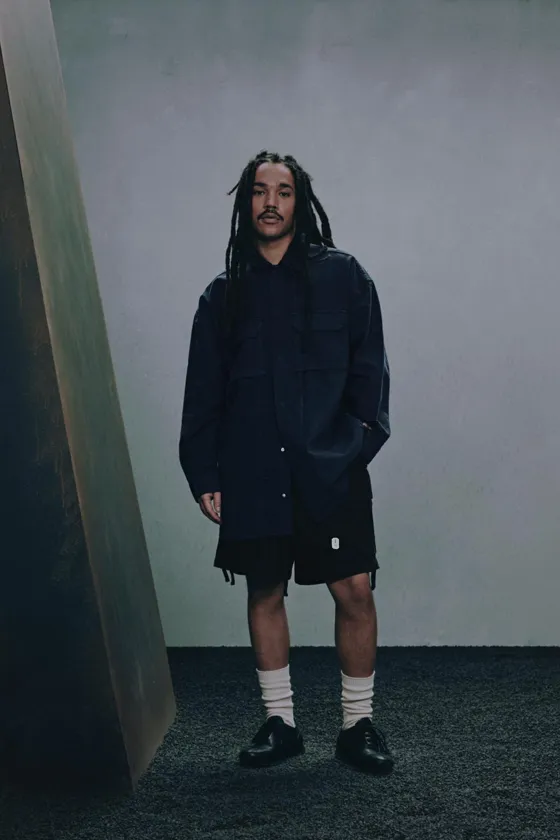 Рубашка-овершёрт из выцветшего хлопкового канваса washed canvas overshirt x sr_a