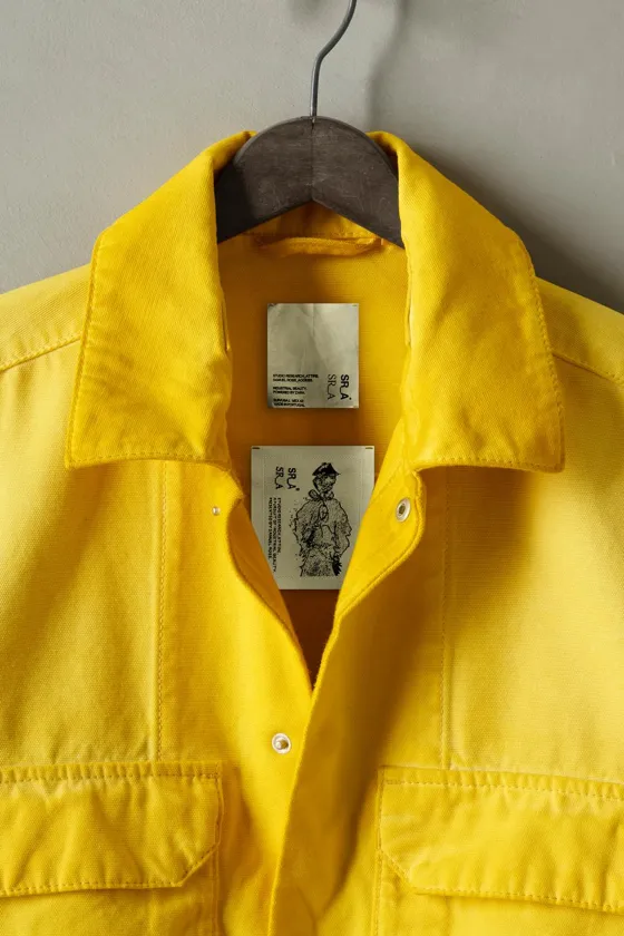 Рубашка-овершёрт из выцветшего хлопкового канваса washed canvas overshirt x sr_a