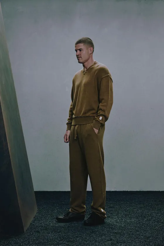 Washed knit trousers x sr_a