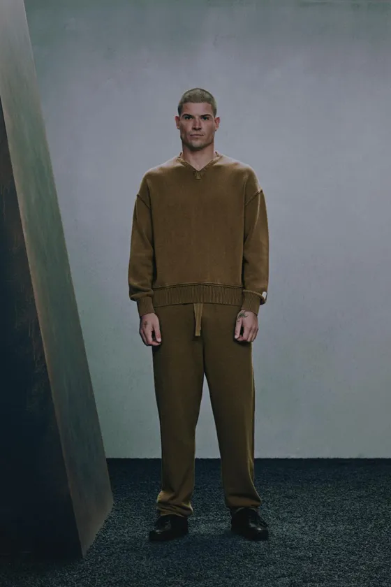 Washed knit trousers x sr_a