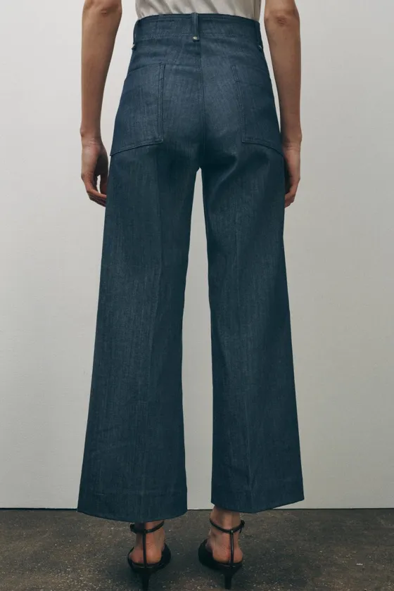 ДЖИНСЫ WIDE LEG С ВЫСОКОЙ ПОСАДКОЙ — ZW COLLECTION