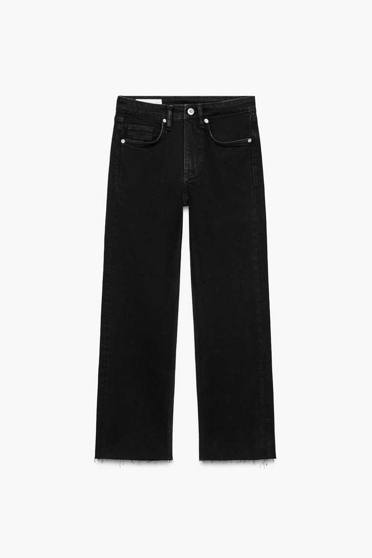 Джинсы trf cropped flare с высокой посадкой