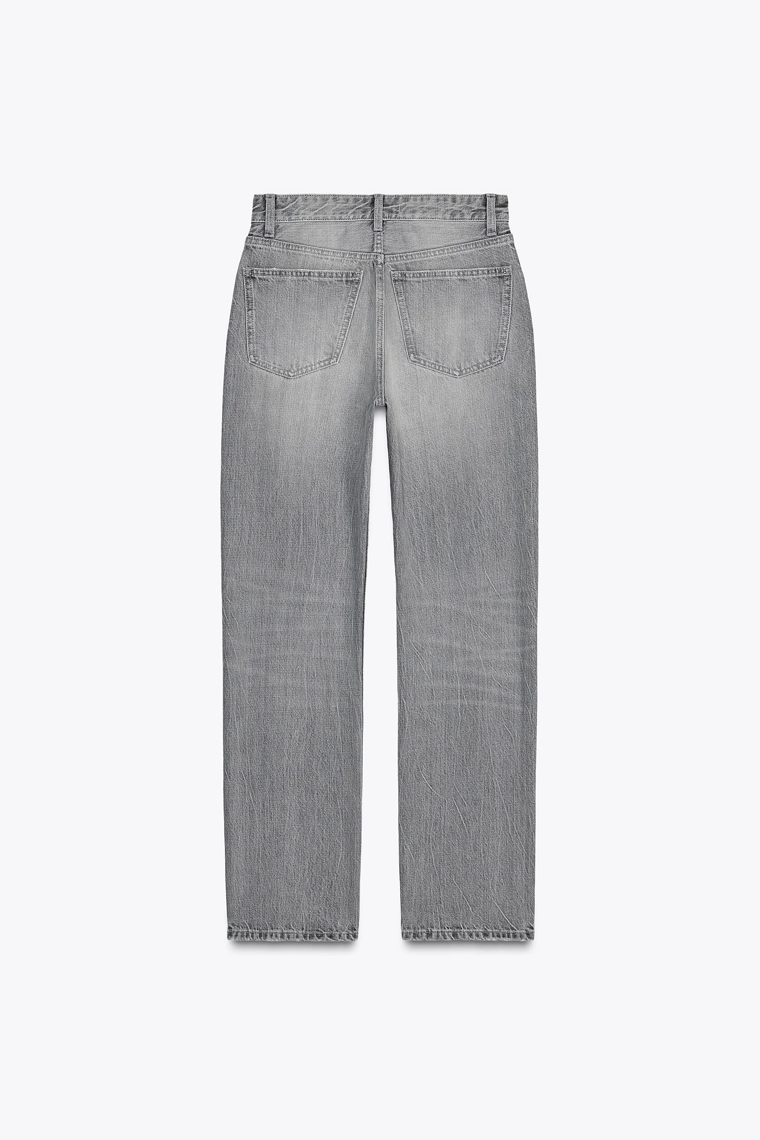 Джинсы средней посадки прямого кроя zara