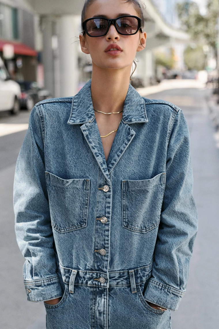 Джинсовый комбинезон z1975 с длинными рукавами