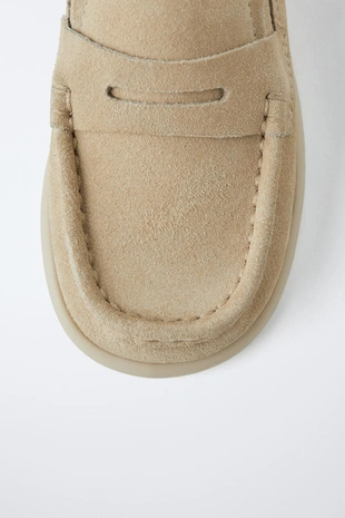 Кожаные лоферы с планкой- Заказать в России