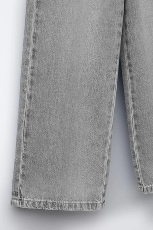 Джинсы с широкими штанинами и шнурками- Заказать в России