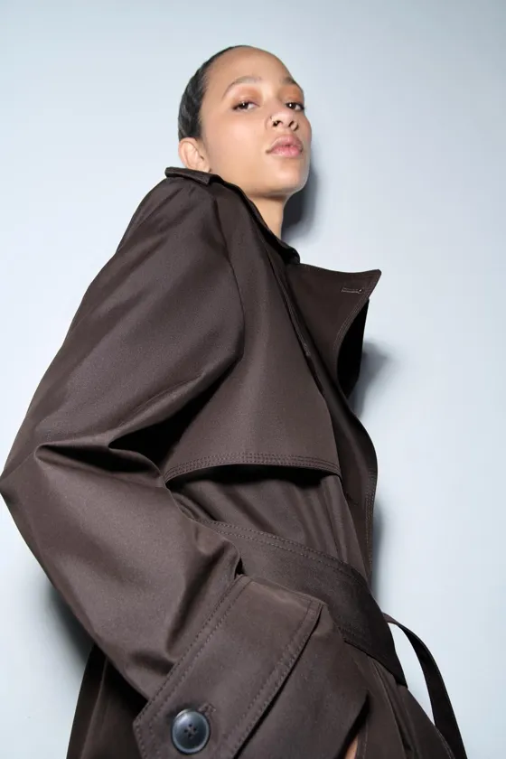 Zara Тренч water-repellent — коллекция zara «zw» - Цвет шоколадный