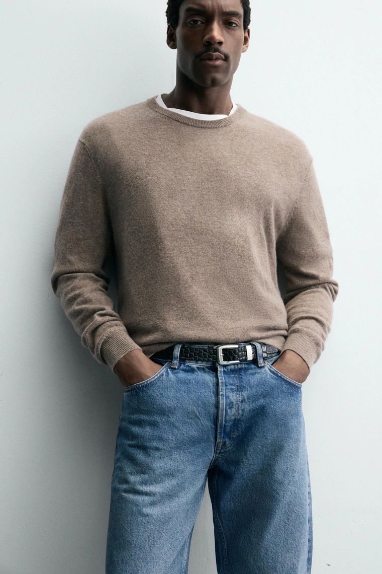 Ремень из тисненой кожи