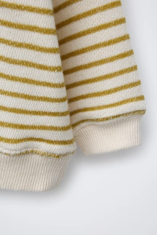 Толстовка в полоску с вышитой надписью- Заказать в России