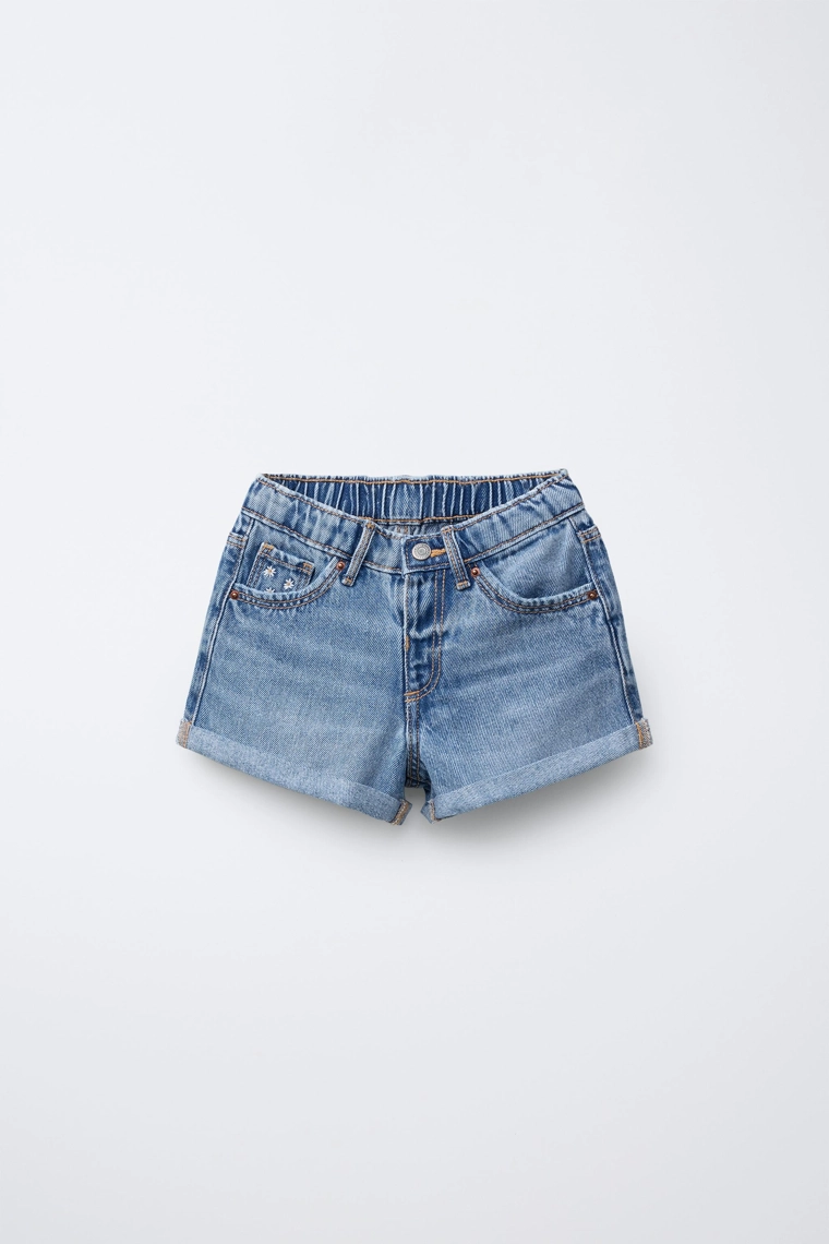 Джинсовые бермуды mom fit