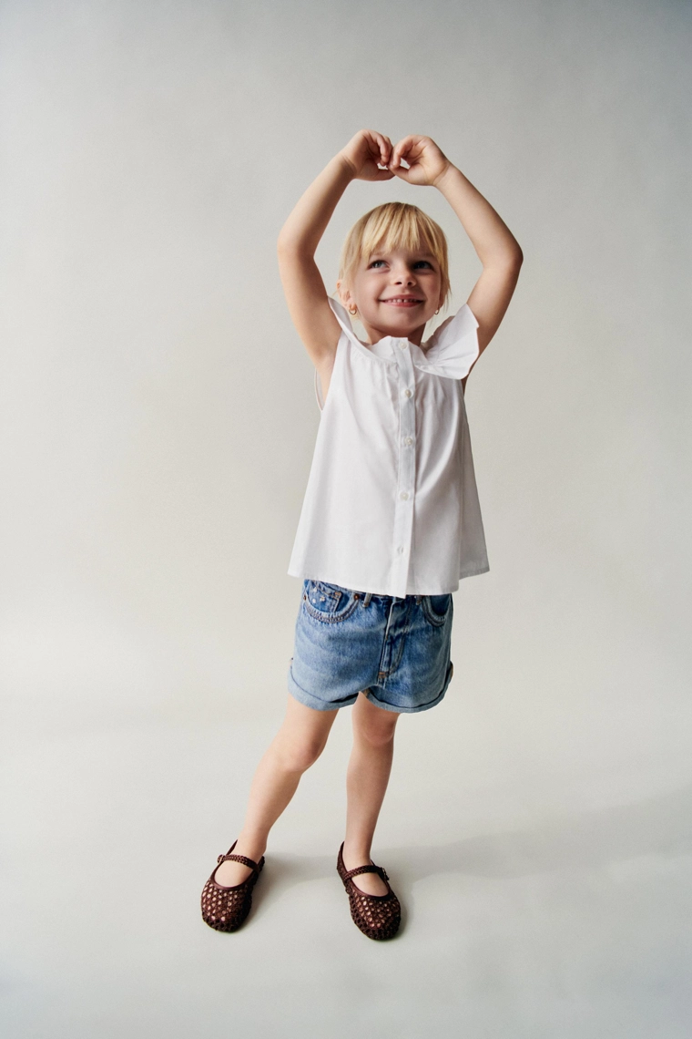 Джинсовые бермуды mom fit