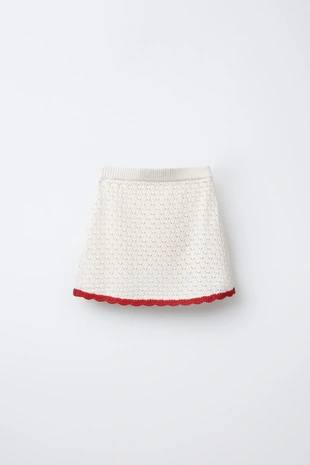 Трикотажная юбка с контрастными деталями- Заказать в России