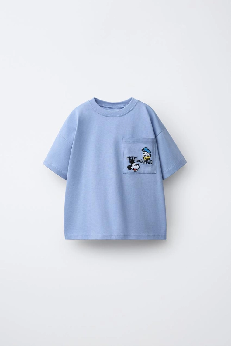 Футболка с круглым вырезом и вышивкой mickey mouse и donald duck © disney