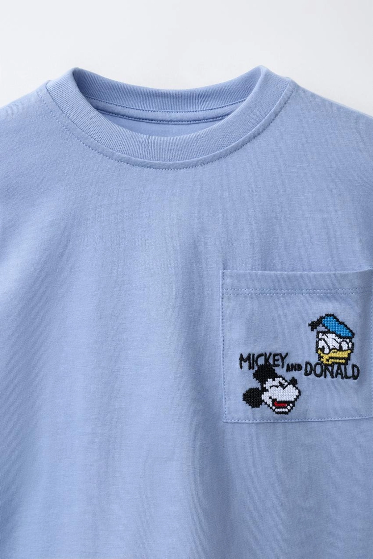 Футболка с круглым вырезом и вышивкой mickey mouse и donald duck © disney
