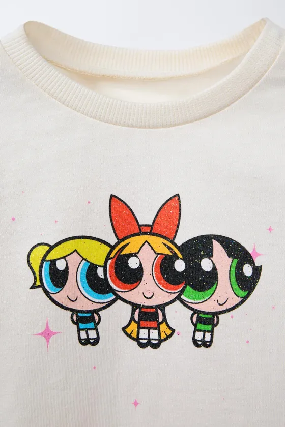 ФУТБОЛКА С ПРИНТОМ POWERPUFF GIRL™ И СТРАЗАМИ