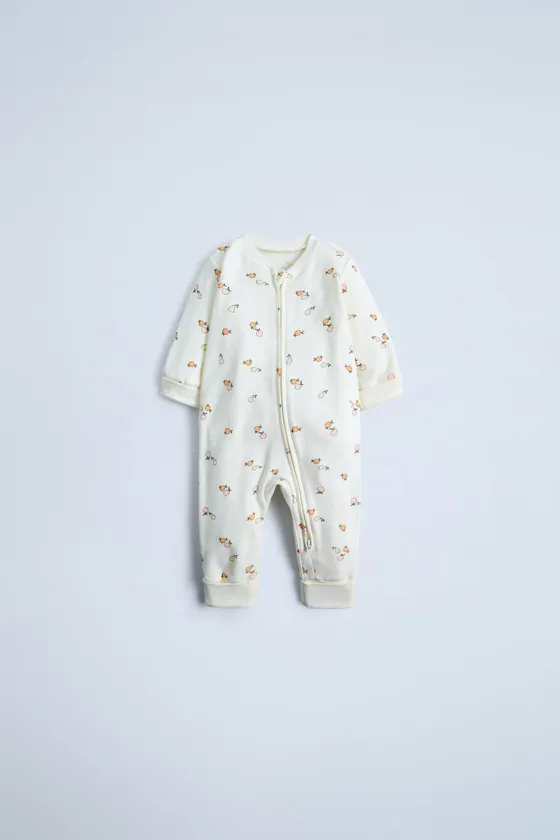 НАБОР ИЗ 2 КОМБИНЕЗОНОВ С ПРИНТОМ «ФРУКТЫ» И РЕГУЛИРУЕМЫМИ НОЖКАМИ