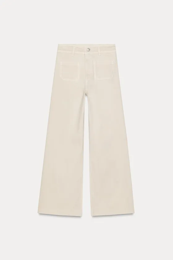 ДЖИНСЫ WIDE LEG С ВЫСОКОЙ ПОСАДКОЙ — ZW COLLECTION