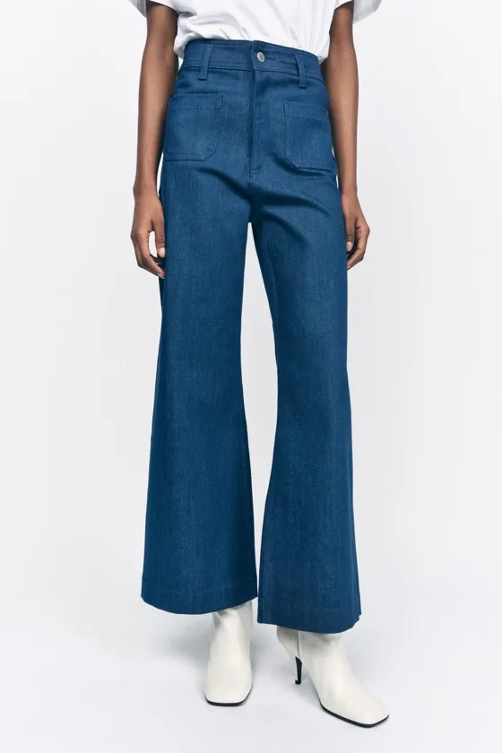ДЖИНСЫ WIDE LEG С ВЫСОКОЙ ПОСАДКОЙ — ZW COLLECTION