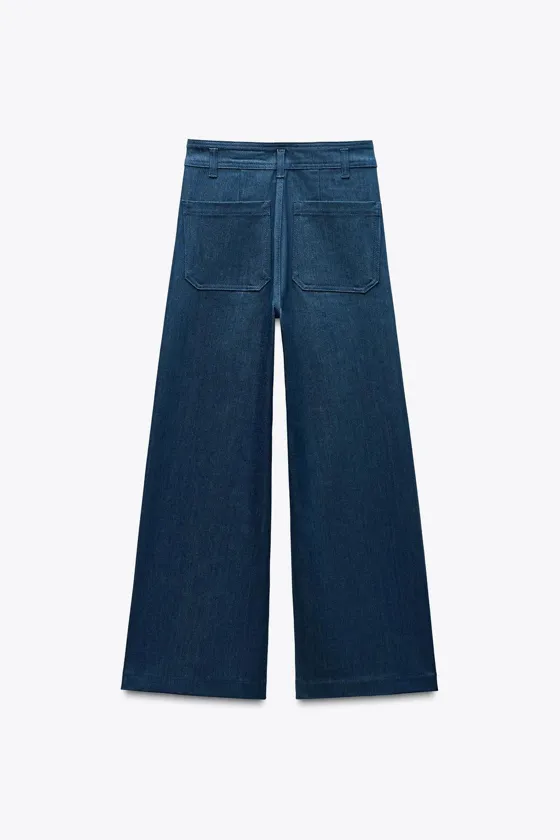 ДЖИНСЫ WIDE LEG С ВЫСОКОЙ ПОСАДКОЙ — ZW COLLECTION
