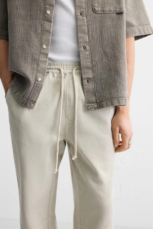 Хлопково-льняные брюки- Заказать в России