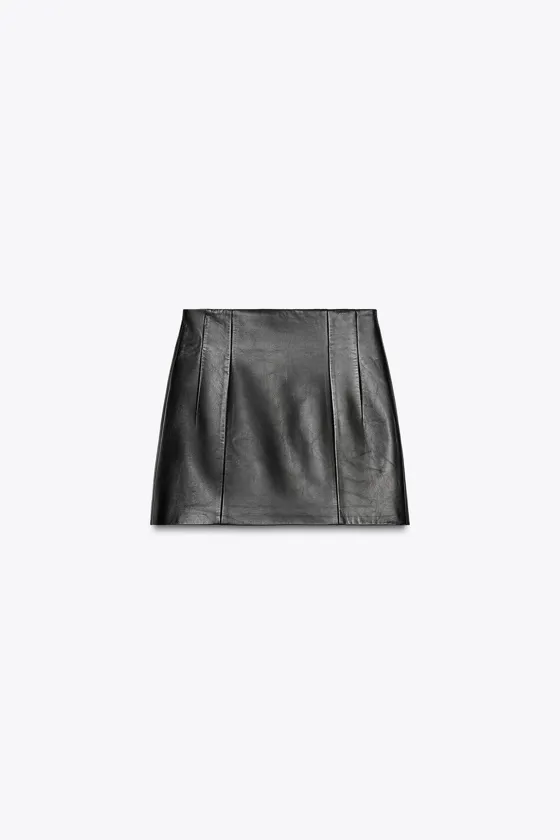 КОРОТКАЯ ЮБКА ИЗ 100% КОЖИ — ZW COLLECTION, LIMITED EDITION