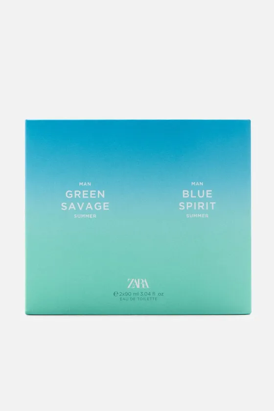 Blue spirit summer + green savage summer edt 2 x 90 ml / 3.04 oz