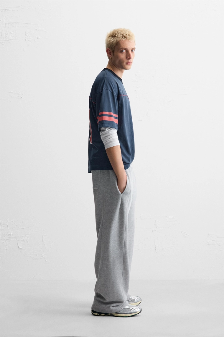 Футболка с открытой текстурой varsity