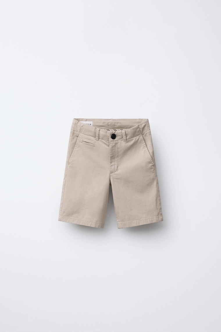 Базовые зауженные бермуды в стиле чино slim fit