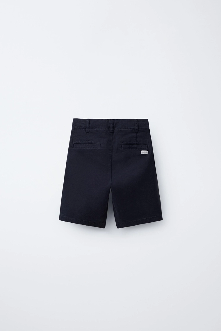 Шорты бермуды с завышенной посадкой basic slim fit
