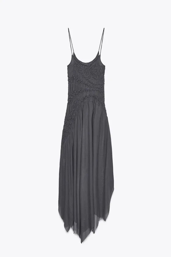 ПЛАТЬЕ АСИММЕТРИЧНОГО КРОЯ СО СБОРКОЙ