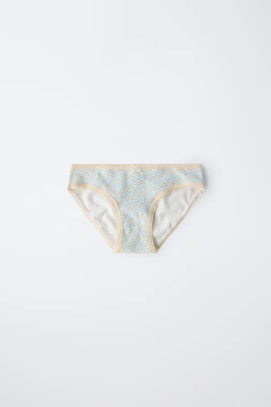 Пакет из шести трусиков с аппликацией маргариток 6-14 лет