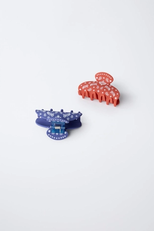 Набор из двух заколок для волос с принтом пейсли - Заказать в России