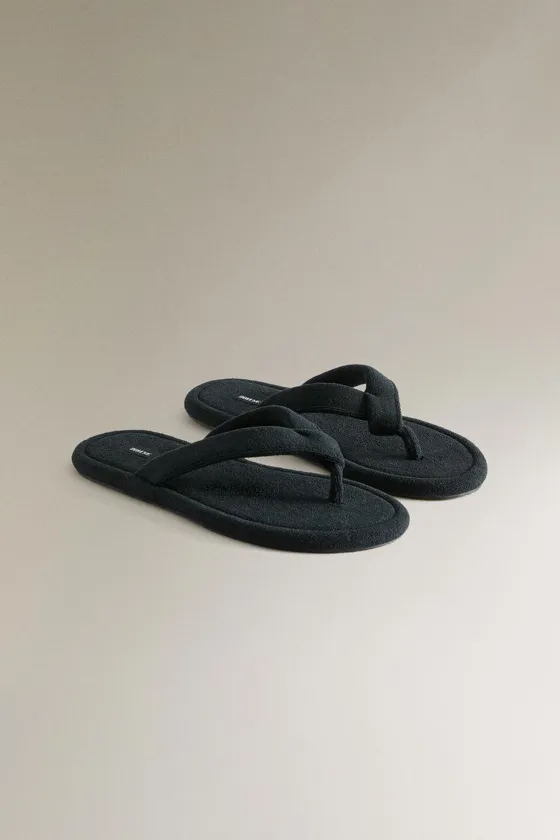 Тапочки для ванной из махрового полотна