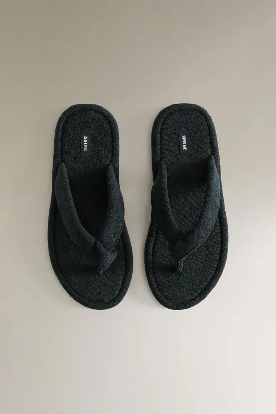 Тапочки для ванной из махрового полотна