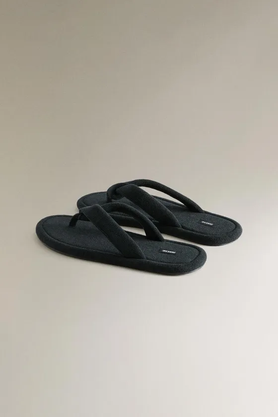 Тапочки для ванной из махрового полотна