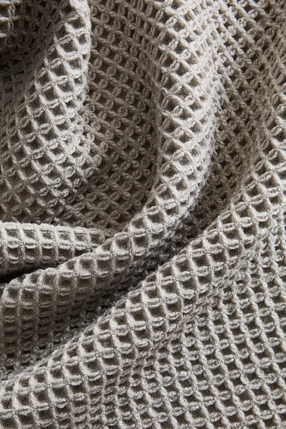 Плед вафельной вязки